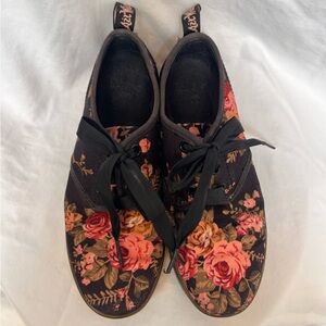 Dr. Martens Black Floral Sneakers
